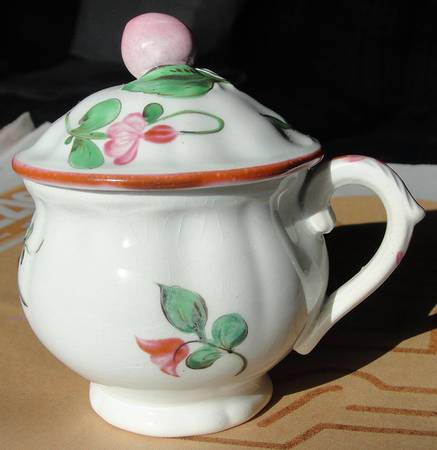 Old Strasbourg (Off White Background) Pot de Creme (2 Pc)-Lid & Base
