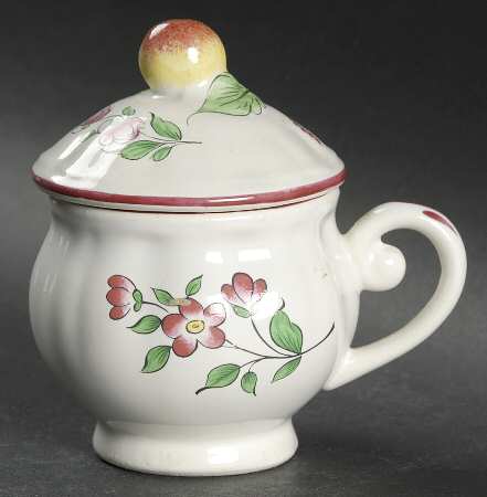 Old Strasbourg (Off White Background) Pot de Creme (2 Pc)-Lid & Base