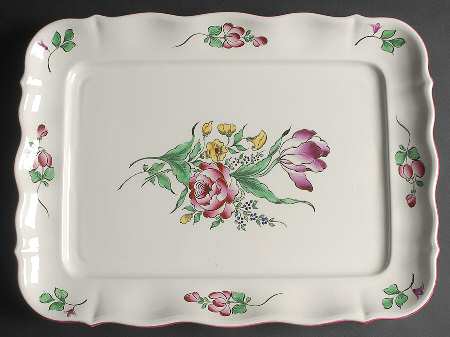 Old Strasbourg (Off White Background) 17" Rectangular Serving Platter