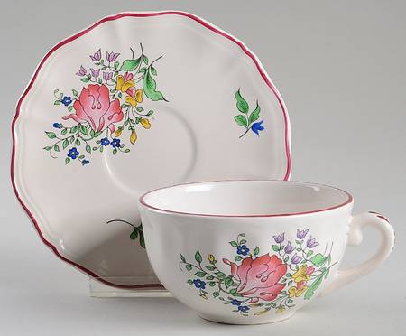 Old Strasbourg (Off White Background) Breakfast Cup & Saucer Set