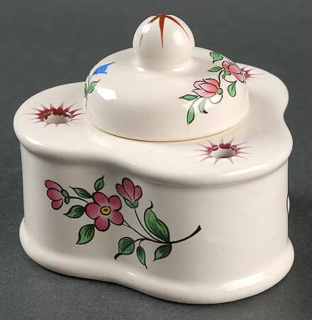 Old Strasbourg (Off White Background) Ink Pot W/Lid