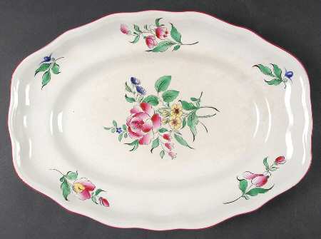 Old Strasbourg (Off White Background) 12" Oval Serving Platter