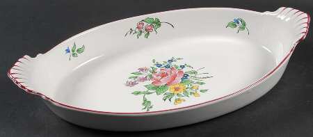Old Strasbourg (Off White Background) 14" Oval Baker