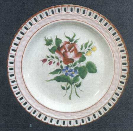 Old Strasbourg (Off White Background) Pierced Edge Dinner Plate