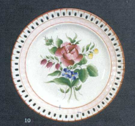 Old Strasbourg (Off White Background) Pierced Dessert/Pie Plate