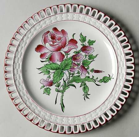 Old Strasbourg (Off White Background) Pierced Edge Salad Plate