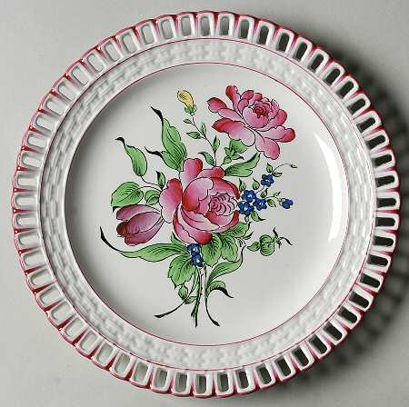 Old Strasbourg (Off White Background) Pierced Edge Salad Plate