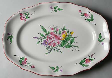 Old Strasbourg (Off White Background) 16" Oval Serving Platter