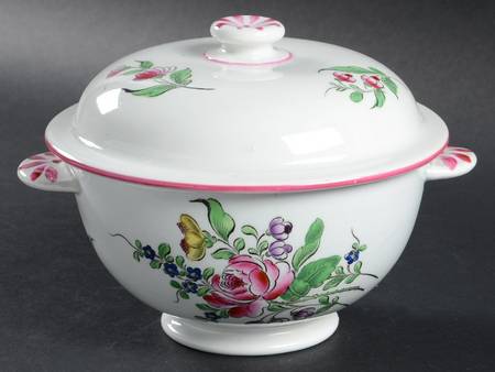 Old Strasbourg (Off White Background) Covered Soup Bowl