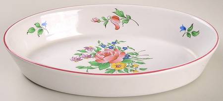 Old Strasbourg (Off White Background) 11" Oval Baker