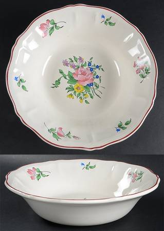 Old Strasbourg (Off White Background) 10" Large Salad Serving Bowl