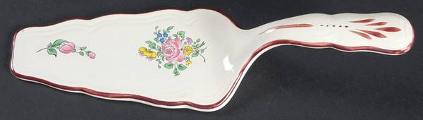 Old Strasbourg (Off White Background) Solid Ceramic Pie/Cake Server