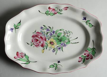 Old Strasbourg (Off White Background) 13" Oval Serving Platter