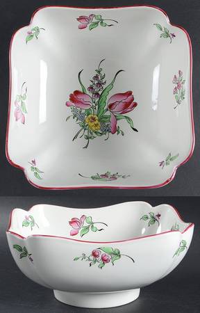 Old Strasbourg (Off White Background) 8" Footed Bowl