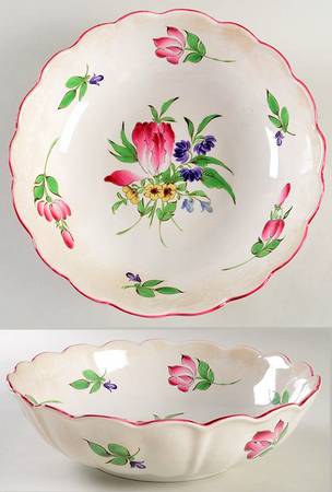 Old Strasbourg (Off White Background) 11" Scalloped Bowl