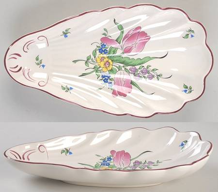 Old Strasbourg (Off White Background) 10" Shell Shaped Dish