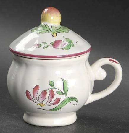 Old Strasbourg (Off White Background) Pot de Creme (2 Pc)-Lid & Base