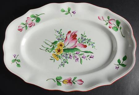 Old Strasbourg (Off White Background) 16" Oval Serving Platter