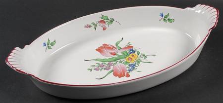 Old Strasbourg (Off White Background) 14" Oval Baker