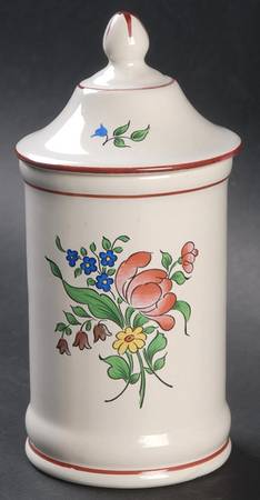 Old Strasbourg (Off White Background) Cotton Ball Jar & Lid