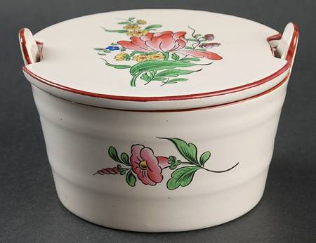 Old Strasbourg (Off White Background) Butter Tub & Lid