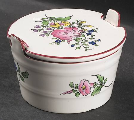 Old Strasbourg (Off White Background) Butter Tub & Lid