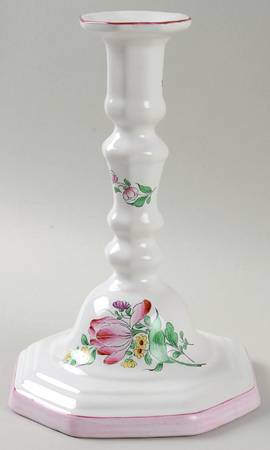 Old Strasbourg (Off White Background) 8" Tall Candlestick