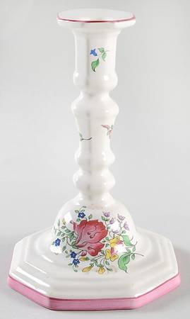 Old Strasbourg (Off White Background) 8" Tall Candlestick