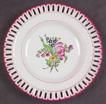 Old Strasbourg (Off White Background) Pierced Bread & Butter Plate