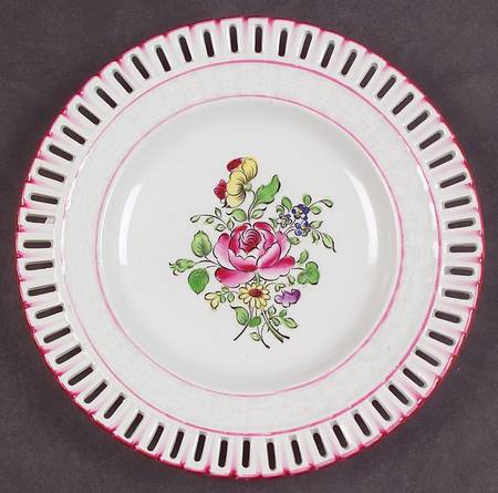 Old Strasbourg (Off White Background) Pierced Bread & Butter Plate