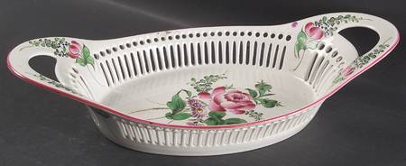Old Strasbourg (Off White Background) 14" Pierced Oval Bread Tray