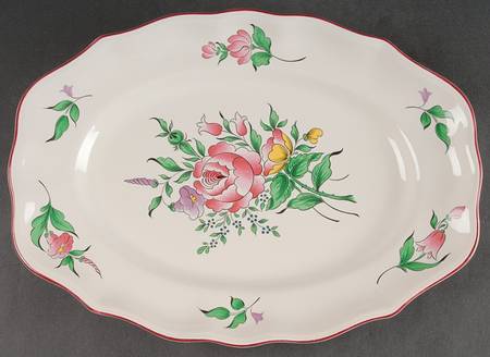 Old Strasbourg (Off White Background) 14" Oval Serving Platter