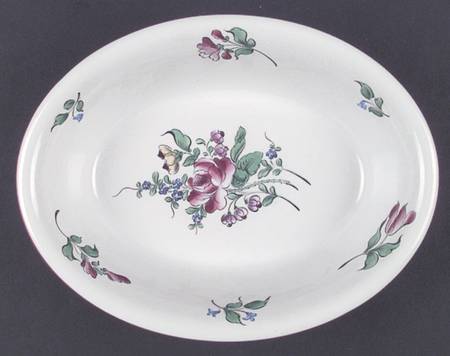 Old Strasbourg (Off White Background) 9" Oval Vegetable Bowl