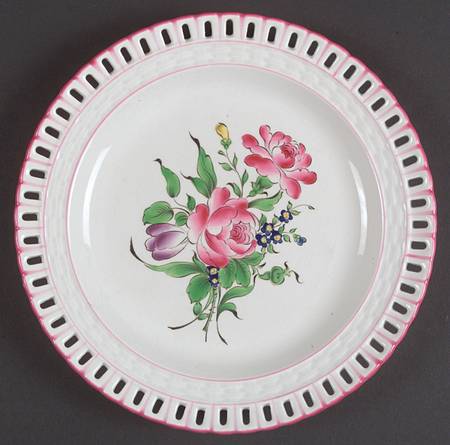 Old Strasbourg (Off White Background) Pierced Edge Luncheon Plate
