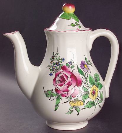 Old Strasbourg (Off White Background) Coffee Pot & Lid