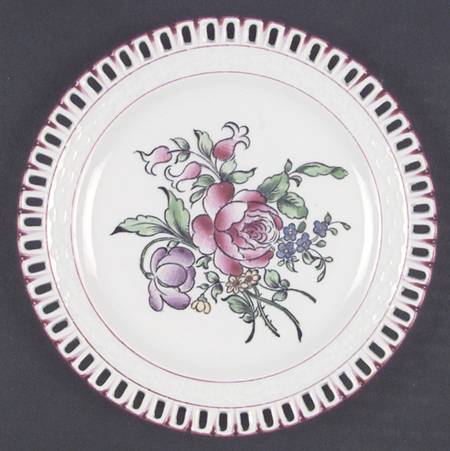 Old Strasbourg (Off White Background) Pierced Edge Salad Plate