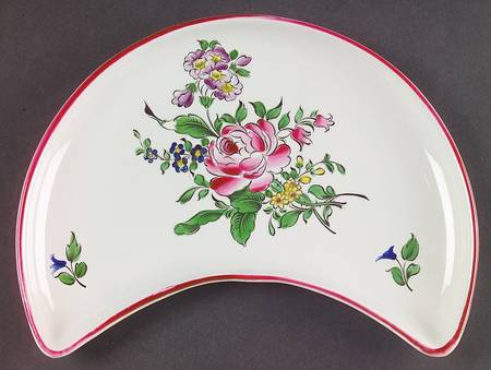 Old Strasbourg (Off White Background) Crescent Salad Plate