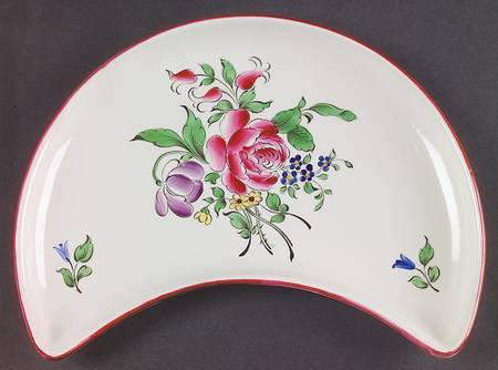 Old Strasbourg (Off White Background) Crescent Salad Plate