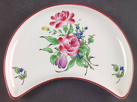 Old Strasbourg (Off White Background) Crescent Salad Plate