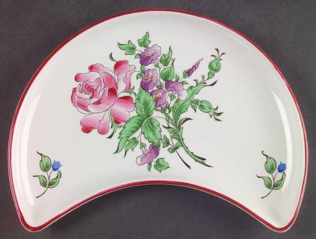 Old Strasbourg (Off White Background) Crescent Salad Plate
