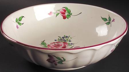 Old Strasbourg (Off White Background) 11" Large Salad Serving Bowl