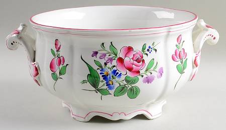 Old Strasbourg (Off White Background) Large Round Vegetable No Lid