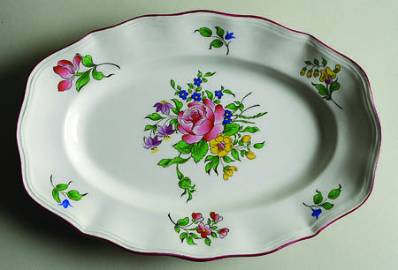 Old Strasbourg (Off White Background) 11" Oval Serving Platter