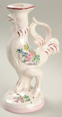 Old Strasbourg (Off White Background) Figural Candlestick