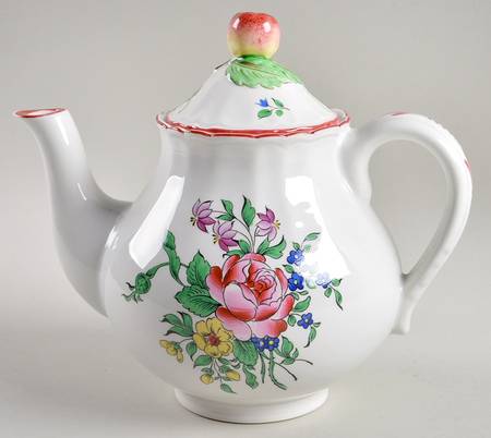 Old Strasbourg (Off White Background) Teapot & Lid