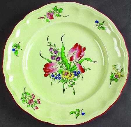 Old Strasbourg (Green Background) Dinner Plate