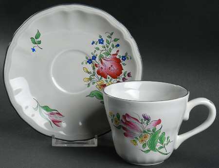 Old Strasbourg Flat Cup & Saucer Set