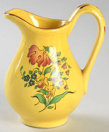 Old Strasbourg (Yellow Background, Roses) Mini Creamer