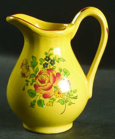 Old Strasbourg (Yellow Background, Roses) Mini Creamer