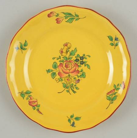 Old Strasbourg (Yellow Background, Roses) Bread & Butter Plate
